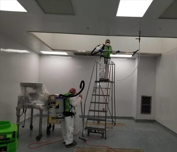 commercial clean up job