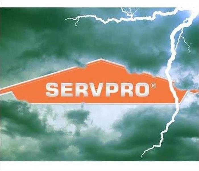 servpro logo with lighting